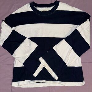 Madewell Navy Blue Crew Neck Top XS